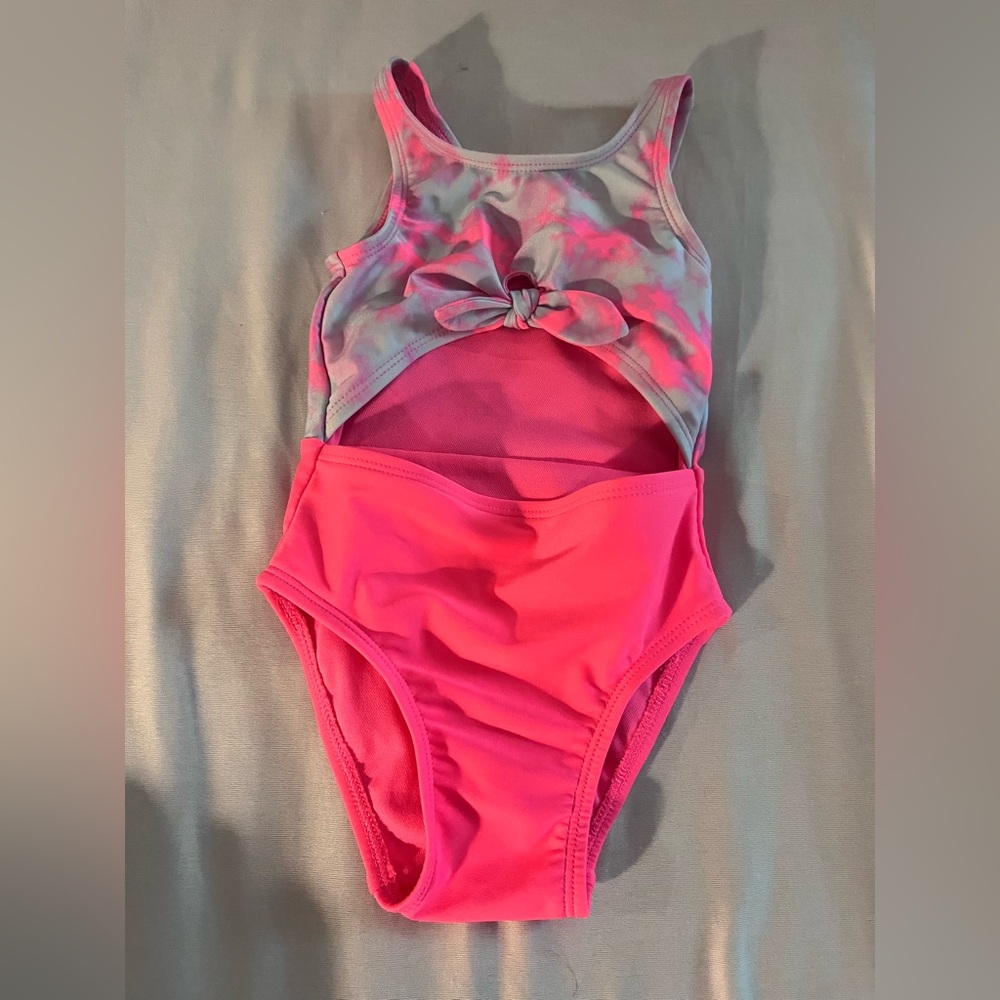 Cat & Jack Pink and Gray One Piece Swimsuit